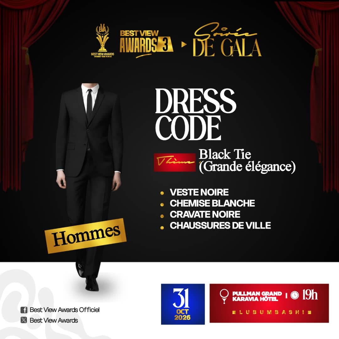 Dress code hommes : veste noire, chemise blanche, cravate noire et chaussures de ville. Black Tie, grande élégance.